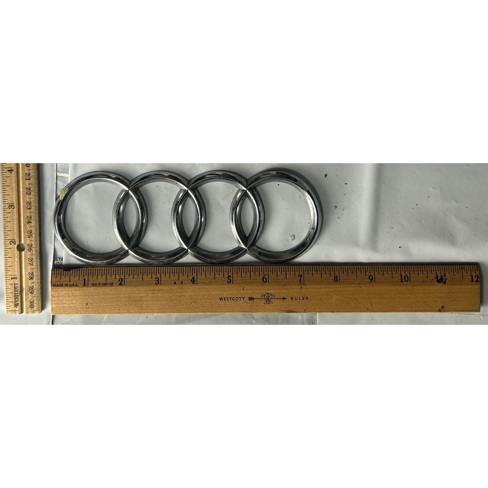 Audi‎ Rings Emblem Logo 4 Interlocking Circles Chrome Metal Car Badge